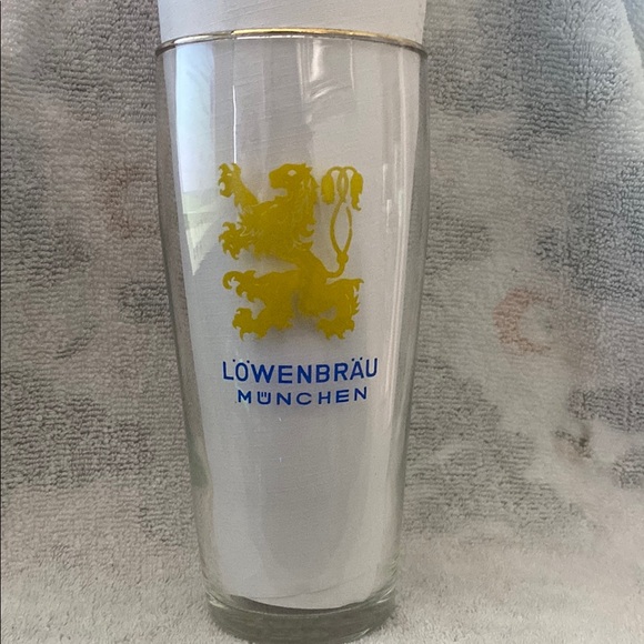 Glass with Yellow and Blue Design - Picture 1 of 6